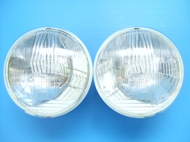 中古2個 シビエ 丸目4灯 凸レンズ ヘッドライト ロービーム H4バルブ 旧車 ヘッドランプ CIBIE 丸4灯 丸形 丸型 145mm 145パイ 当時物 sub5拍卖