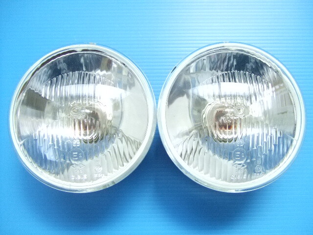 良品2個 Cマーク CIBIE 145パイ 丸目4灯 凸レンズ ハイビーム ヘッドライト H4E H4 バルブ 旧車 ロービーム シビエ 丸形 丸型 丸4灯 当時物拍卖