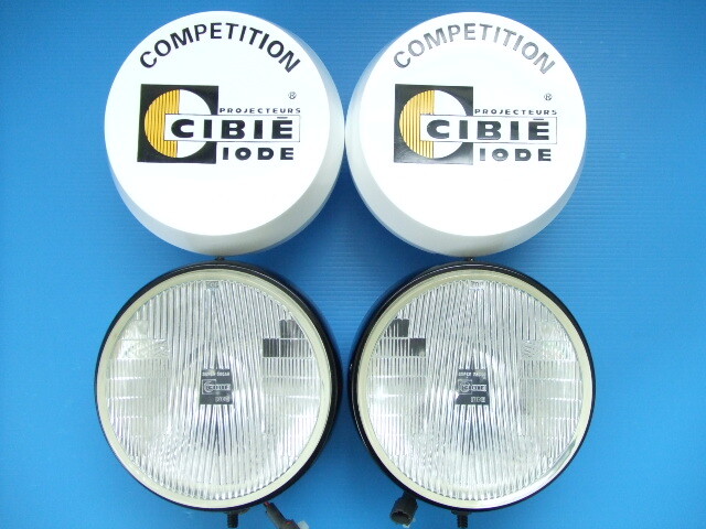 新品 シビエ H1バルブ 20cm 凹レンズ スーパーオスカーランプ 丸型 丸形 フォグランプ オスカー ランプ CIBIE 旧車 当時物ライトカバー付き拍卖