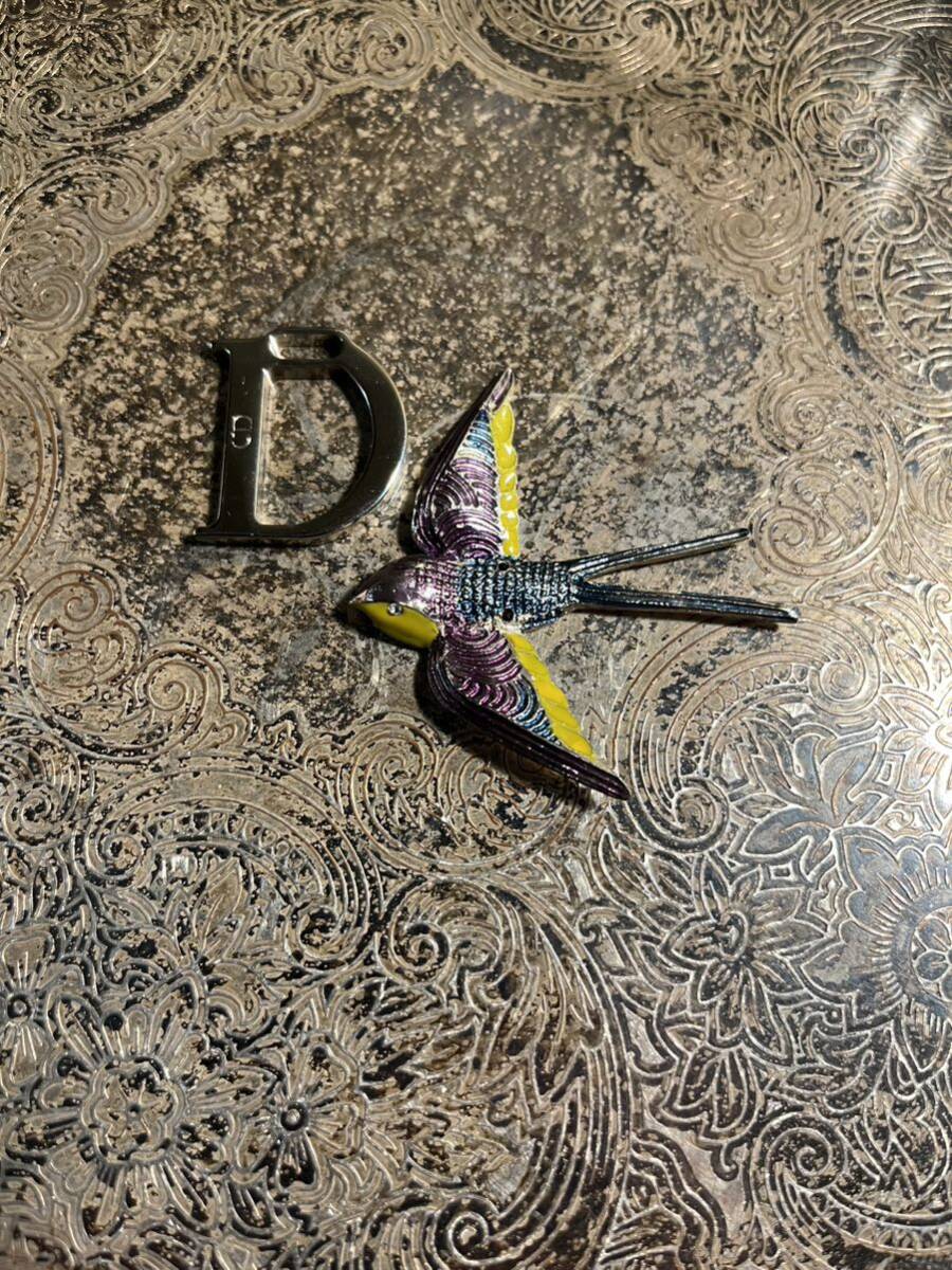 Christian Dior CD クリスチャン ディオール ヴィンテージ チャーム パーツ ツバメ 希少 レア拍卖