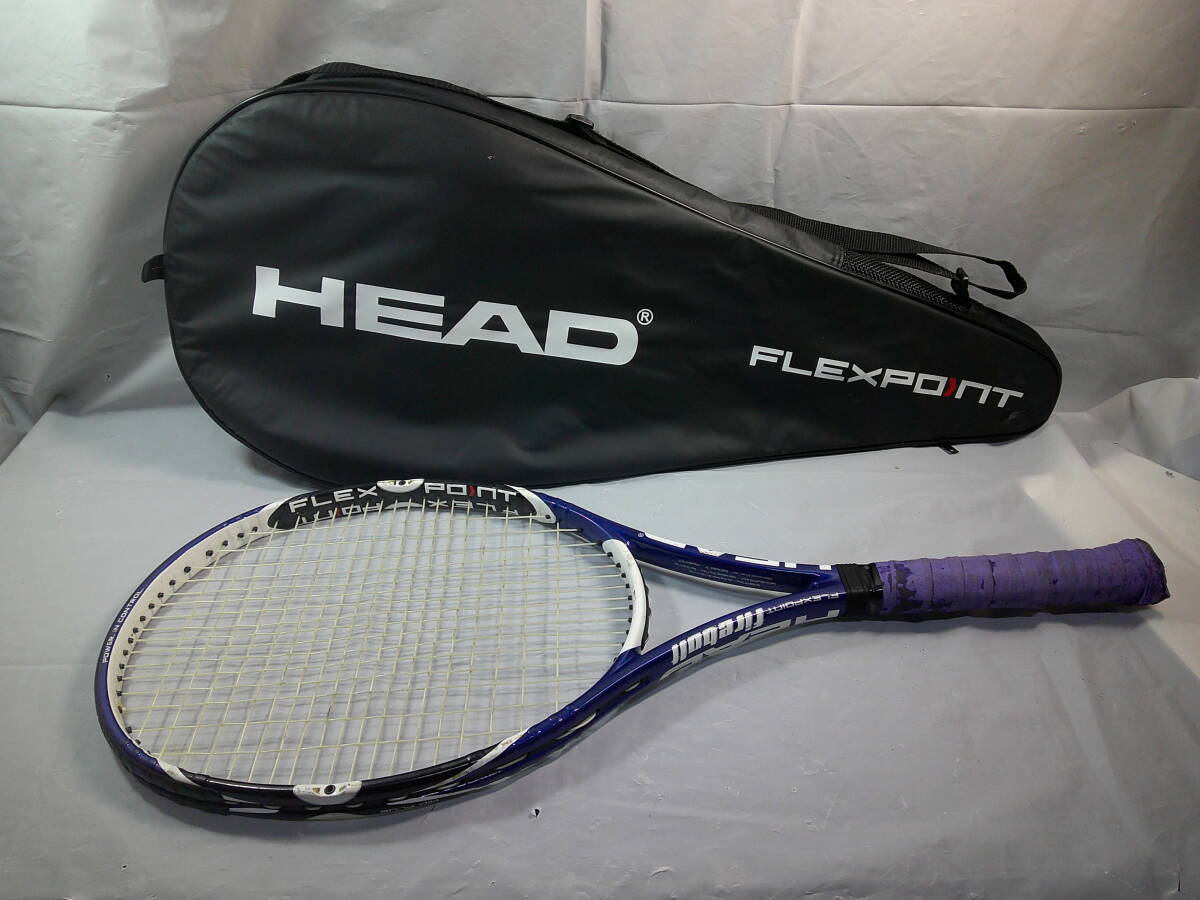 ★HEAD テニスラケット S1 ヘッド フレックスポイント ブルー カバー付拍卖