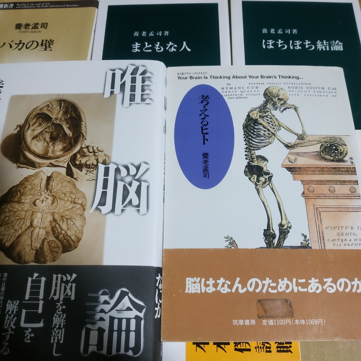 養老孟司傑作5冊 バカの壁 まともな人 唯脳論 考えるヒト ぼちぼち結論 ひと 送料230円 検索→数冊格安 面白本棚mdt拍卖