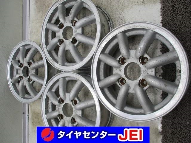 13インチ ワタナベ 4.5J+36 114.3 希少 当時物 旧車 中古アルミホイール【4本セット】送料無料(A13-4843)拍卖