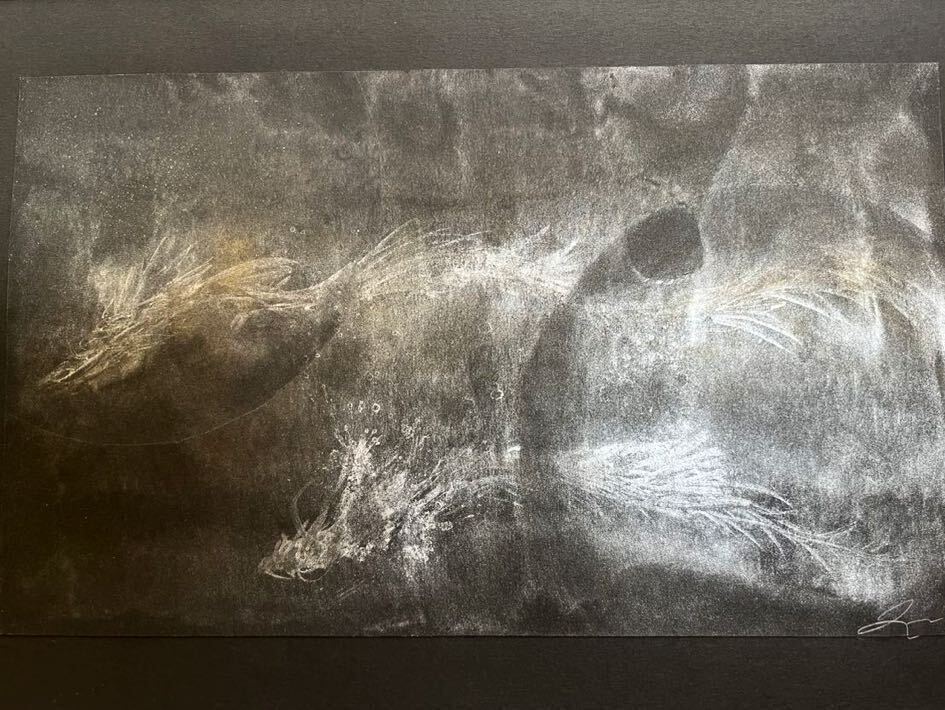 【真作保証】「月と銀龍」3 オリジナル原画 絵柄10種 龍 絵 墨象画 ヤフオク限定 木製額装33.8×44.1cm 竜 絵画 金運 風水画 絵柄違い有拍卖