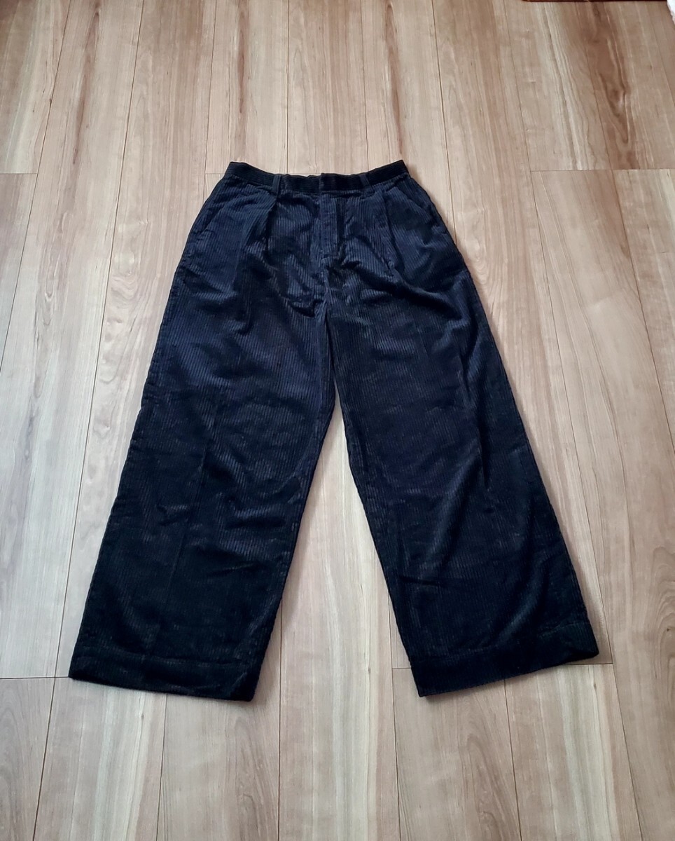 レディース LOWRYSFARM ワイドパンツ パンツ Mサイズ ブラック コーデュロイ拍卖