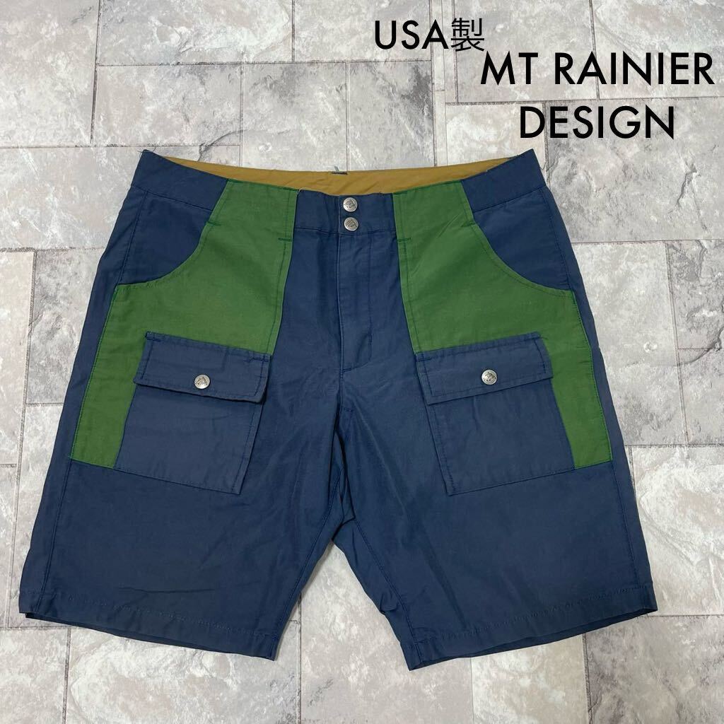 USA製 MT RAINIER DESIGN マウントレイニアデザイン ショートパンツ ハーフパンツ 60/40クロス HRM 聖林公司 サイズ34 ネイビー 玉SS1786拍卖