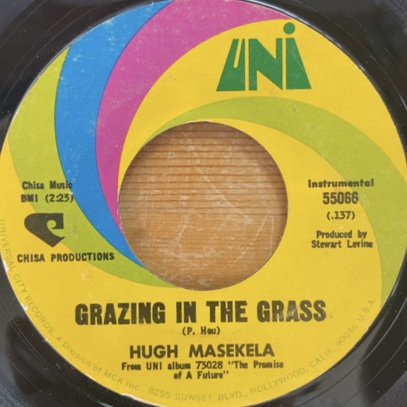 HUGH MASEKELA GRAZING IN THE GRASS / BAJABUKA BONKE 45's 7インチ拍卖