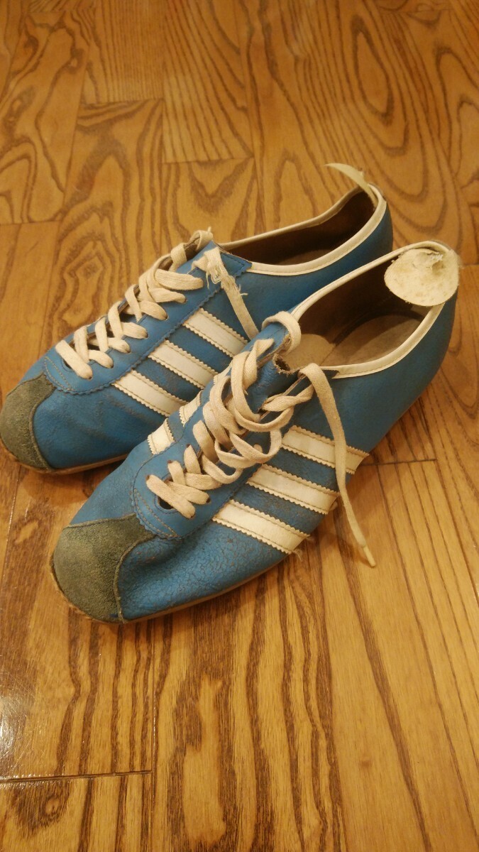 ビンテージ 60年代 西ドイツ製 ADIDAS REKORD 表記8 日本サイズ26.5cm アディダス レコード ヒールタブ スニーカー拍卖