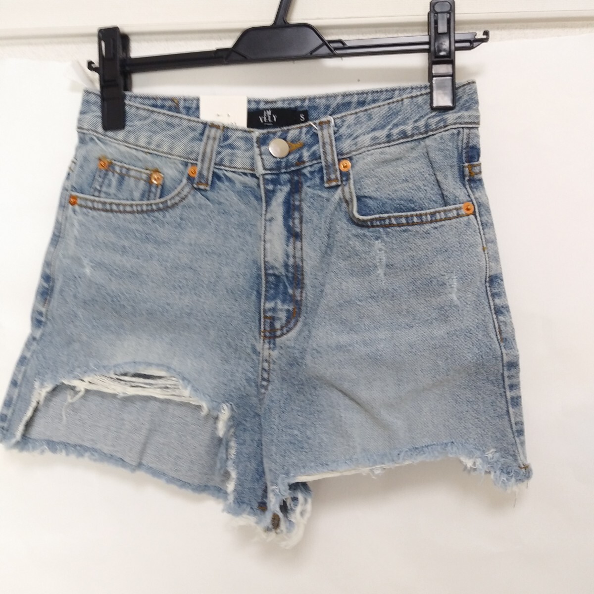 レディース ダメージハーフパンツ Sサイズ IMVELY拍卖