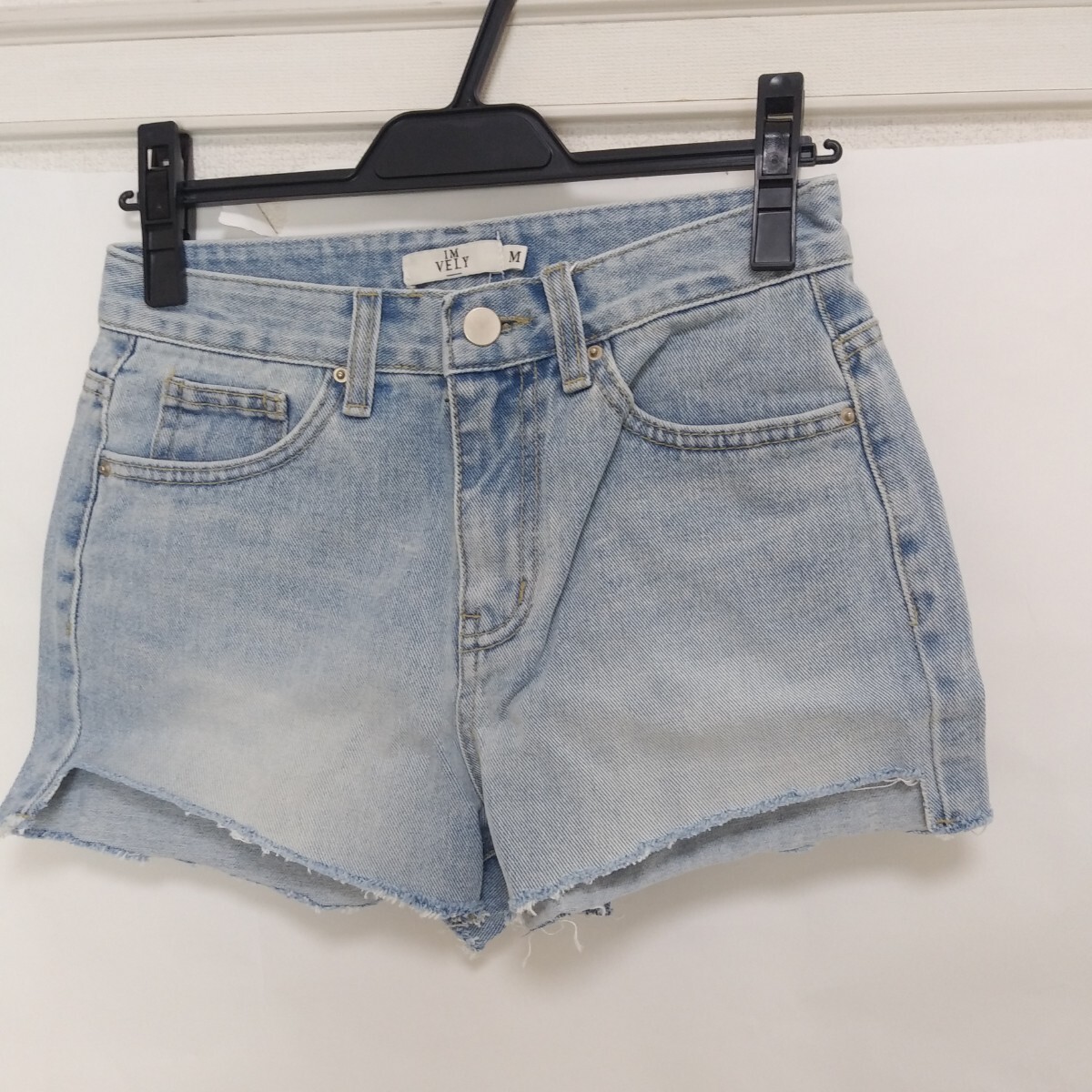 レディース デニムショートパンツ Mサイズ IMVELY ライトブルー拍卖