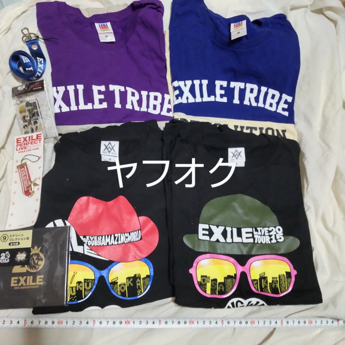 EXILE ネックストラップ、EXILE TRIBE PERFECT YEAR LIVE TOUR TOWER OF WISH2014、EXILE LIVE TOUR2015 AMAZING WORLD Tシャツ 等 セット拍卖