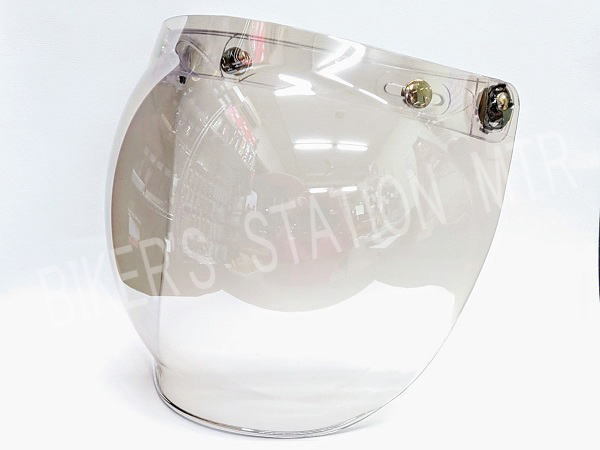RIDEZ ライズ バルーンシールド バブルシールド ワイドサイズ ジェットヘルメット用シールド ステー&吸盤付 シルバーミラーシールド 管理T拍卖