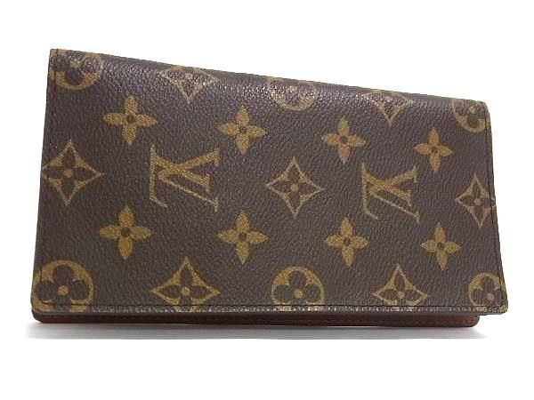 ■新品同様■ LOUIS VUITTON ヴィトン M61823 モノグラム ポルトバルール カルトクレディ 二つ折り 長財布 ウォレット ブラウン系 AV4392拍卖