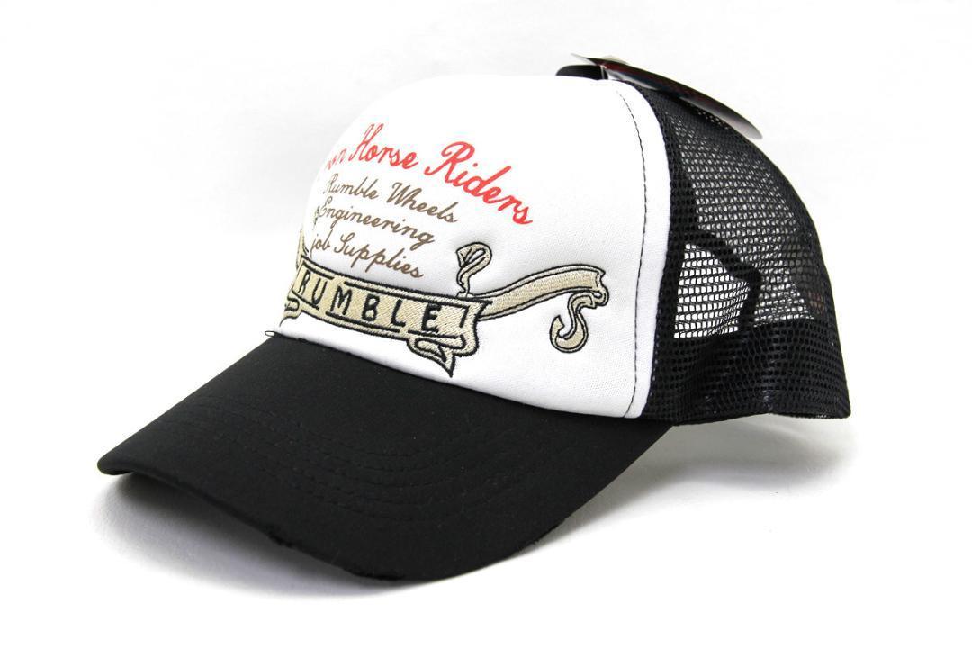 【53%引】(5293)ランブル RUK-403 ホワイト レタリングキャップ【新品】拍卖