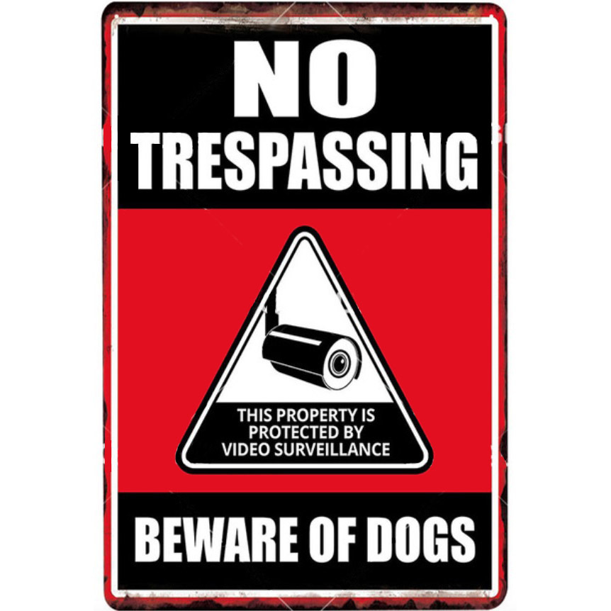 A2685 メタル サイン ブリキ 看板 金属製 プレート 警告 注意 猛犬 防犯 カメラ 録画中 24時間 ビデオ 監視 侵入 ゴミ 不法 投棄 禁止 2327拍卖