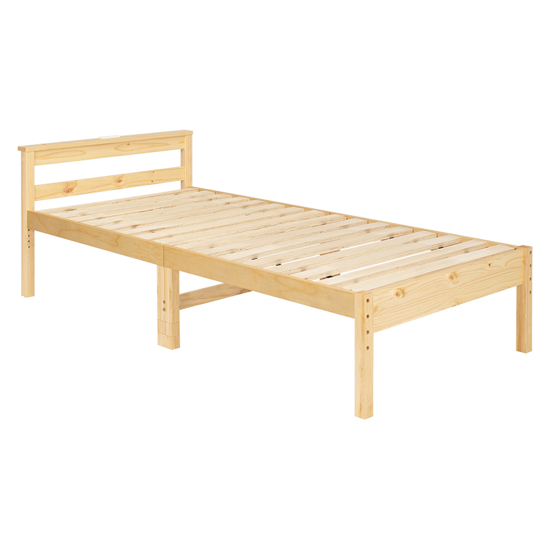 ポケットコイルマットレス付シングルベッド MB-5108SNA3102 プレーンナチュラル拍卖