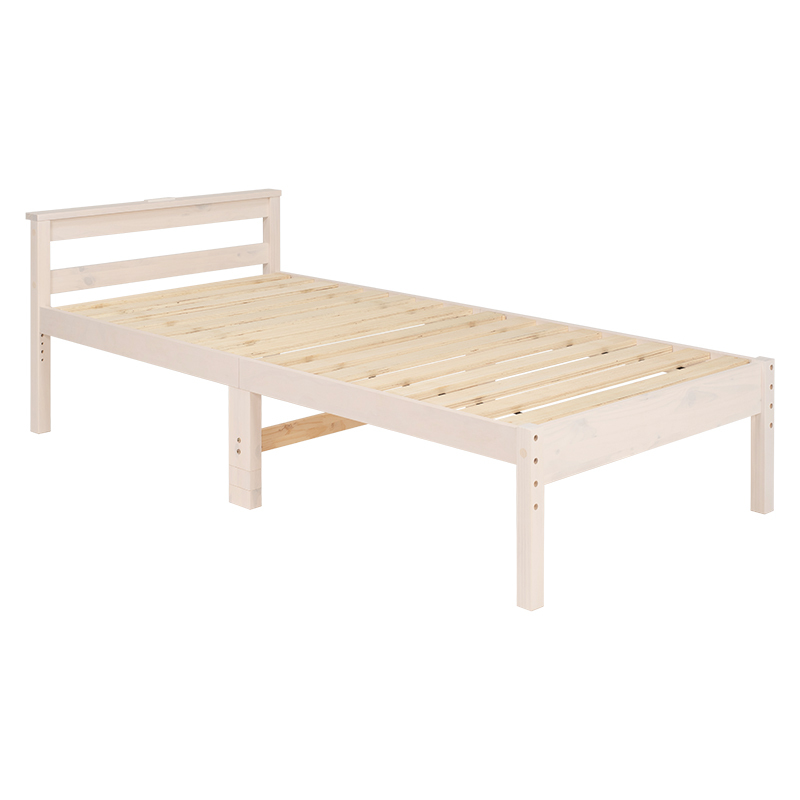 ボンネルコイルマットレス付シングルベッド MB-5108SWS3101 ホワイトウォッシュ拍卖