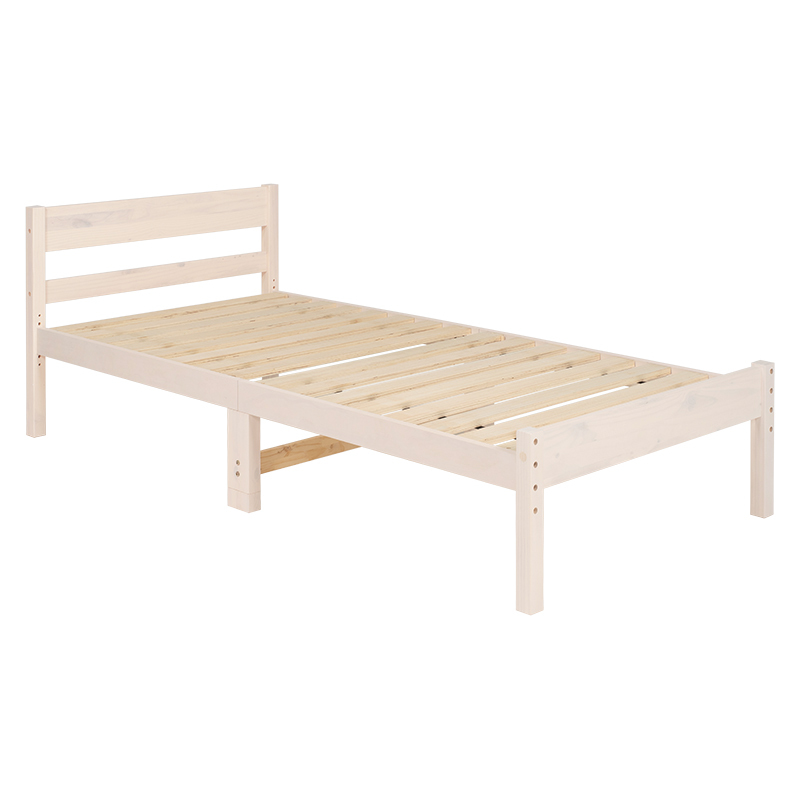 ポケットコイルマットレス付シングルベッド MB-5107SWS3102 ホワイトウォッシュ拍卖