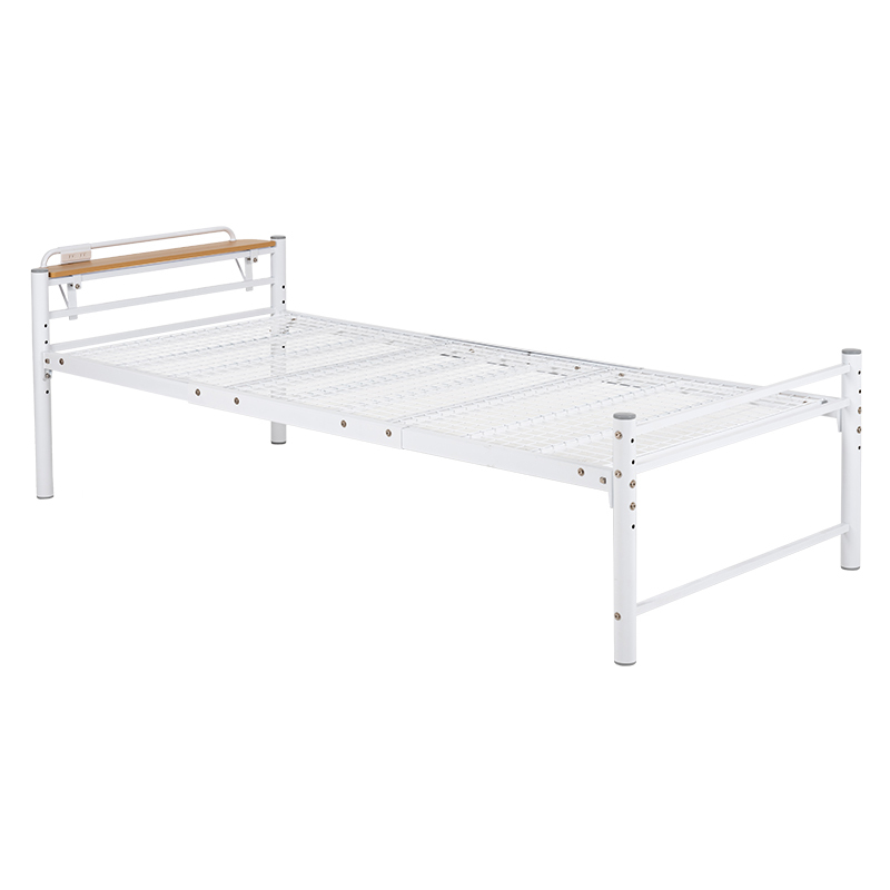 宮棚付きシングルロングベッド KH-3961S-WH ホワイト拍卖