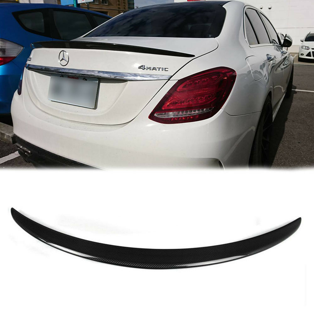 2015-2021 ベンツ Cクラス W205 セダン 本物のカーボン AMG TYPE リアトランクスポイラー エアロ ウイング スポイラー拍卖