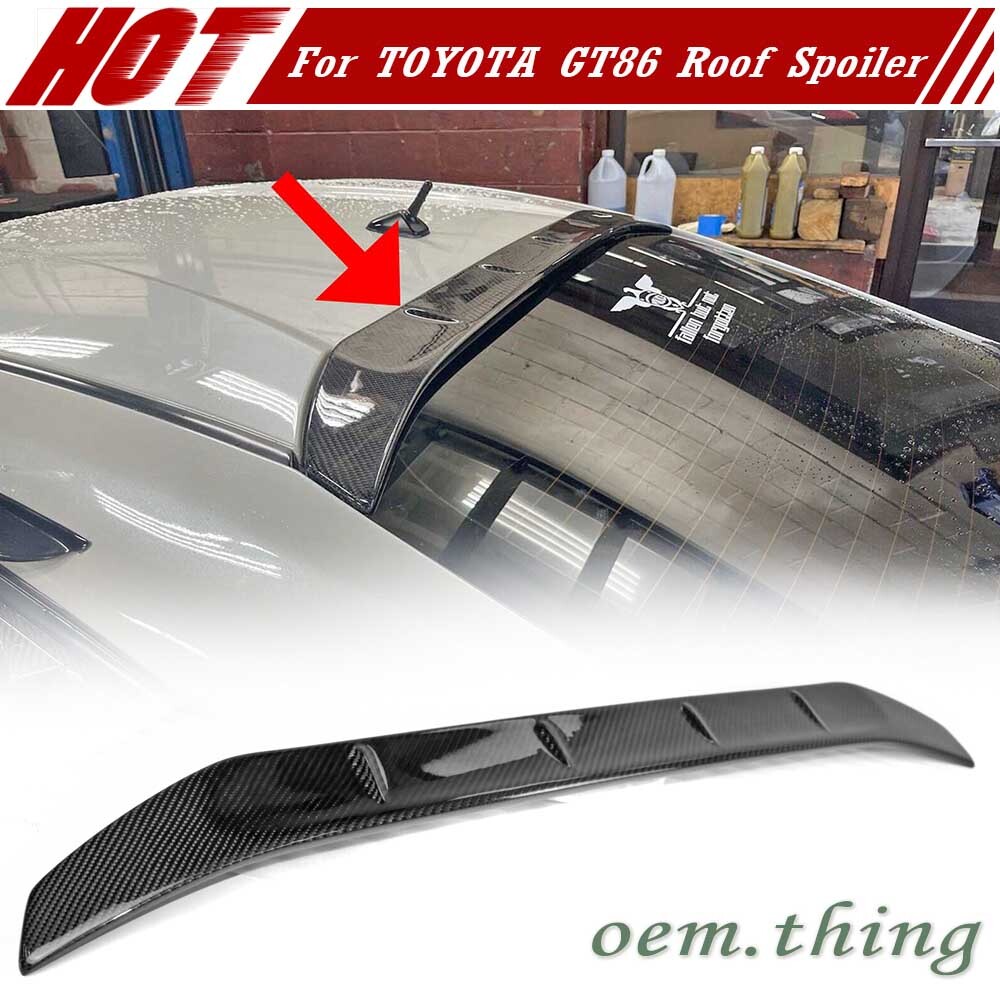 【在庫有】2012-2021 トヨタ 86 ZN6 スバル BRZ サイオン FR-S 本物のカーボン V TYPE リアルーフスポイラー エアロ ウイング スポイラー拍卖