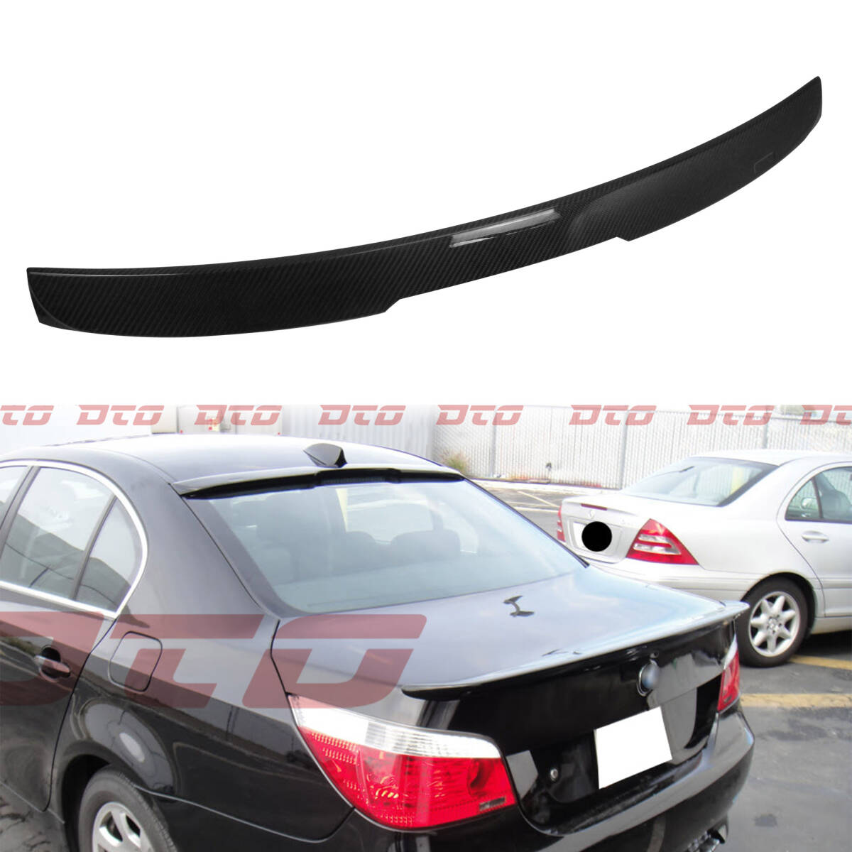 2004-2010 BMW 5シリーズ E60 セダン 本物のカーボン AC TYPE リアルーフスポイラー エアロ ウイング スポイラー拍卖