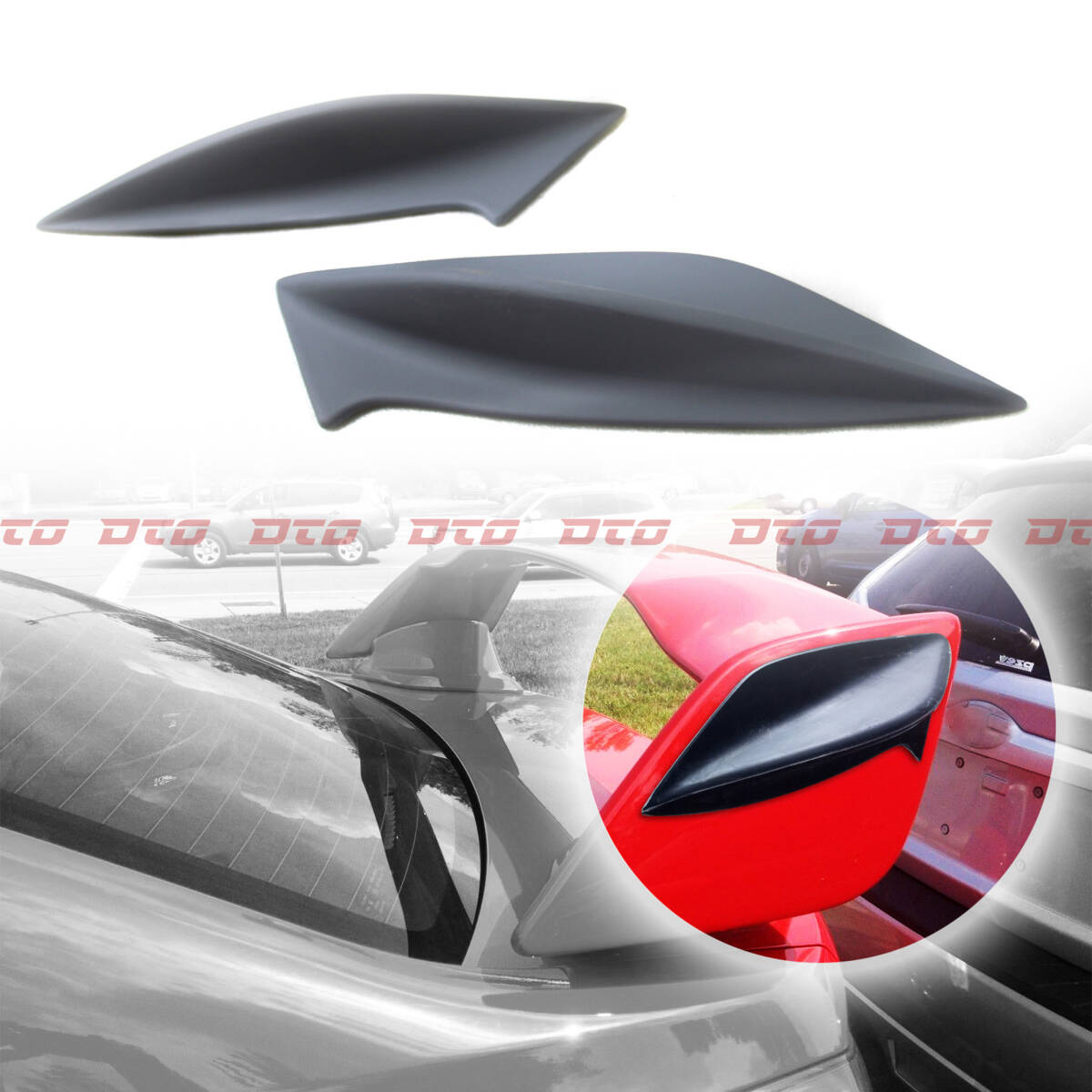 *在庫有即発送* 2015-2021 スバル WRX VA系 STIウィング用 リア サイドフィンカバー エアロ 未塗装の素地 (STIウィングは含まれません)拍卖