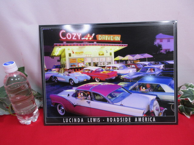 【OH6250/8】インテリア 壁掛け オブジェ ブリキ プレート 看板 LUCINDA LEWIS-ROADSIDE AMERICA 31.5×41.5cm拍卖