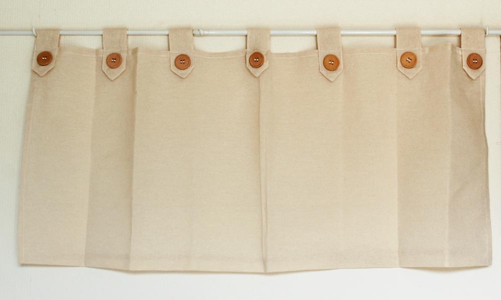 カフェカーテン イスコ アイボリーベージュ 100×45cm 797496 sumi-yuni 脱衣所 洗面所 トイレ 出窓 小窓 インテリア拍卖