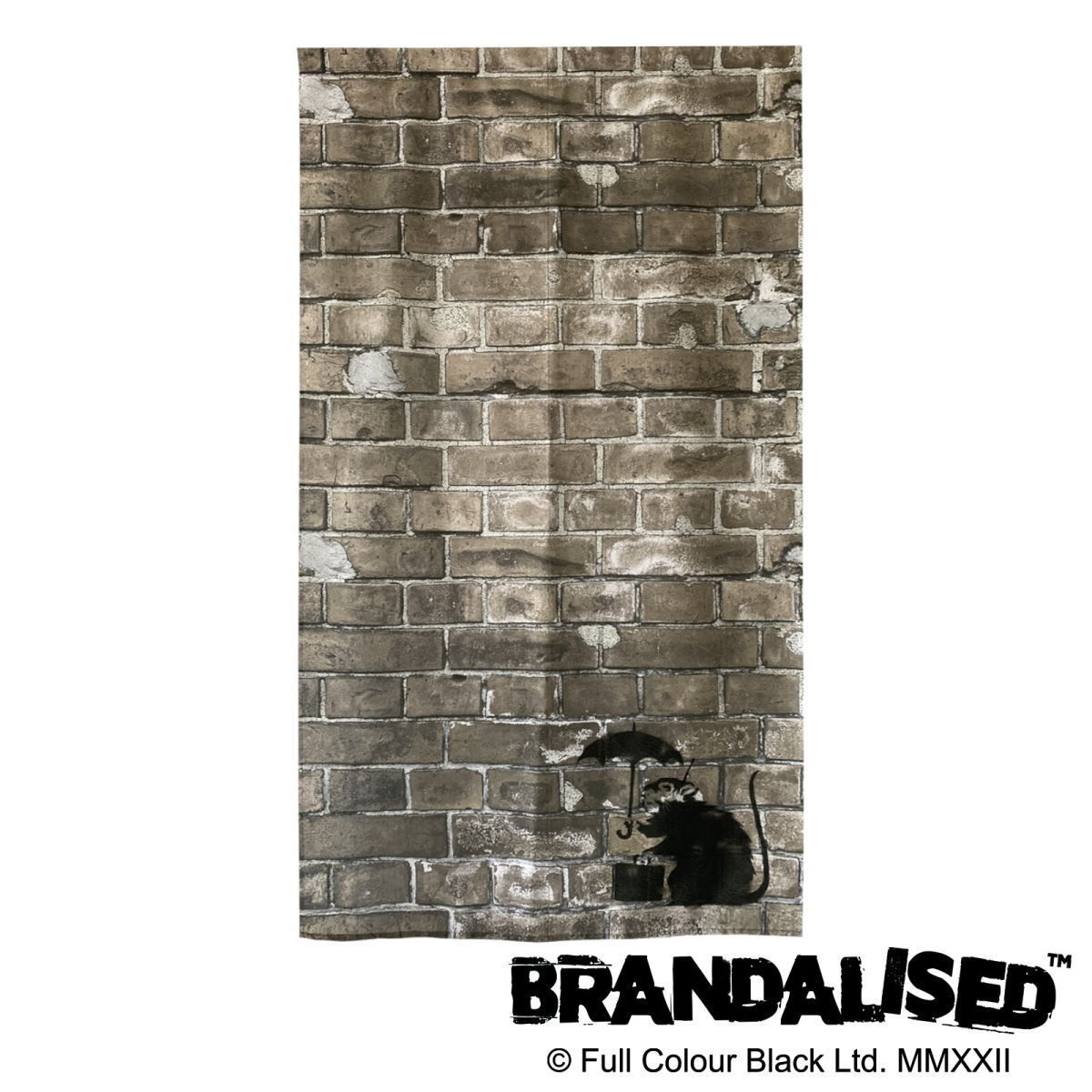 バンクシーのれん【 BRANDALISED のれん 】幅85cm×丈150cm umbrella rat スクリーン ストリートアート 正体不明10570920-juuku拍卖