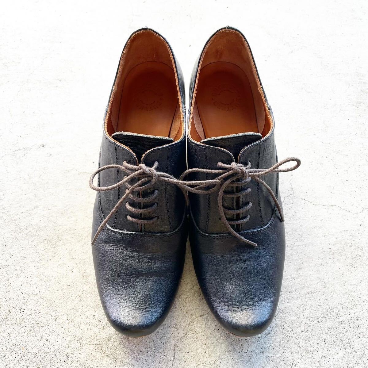 BUTTERO ブッテロ レザーシューズ 革靴 インヒールブーティ レースアップシューズ ブラック 黒 size 37 1/2拍卖