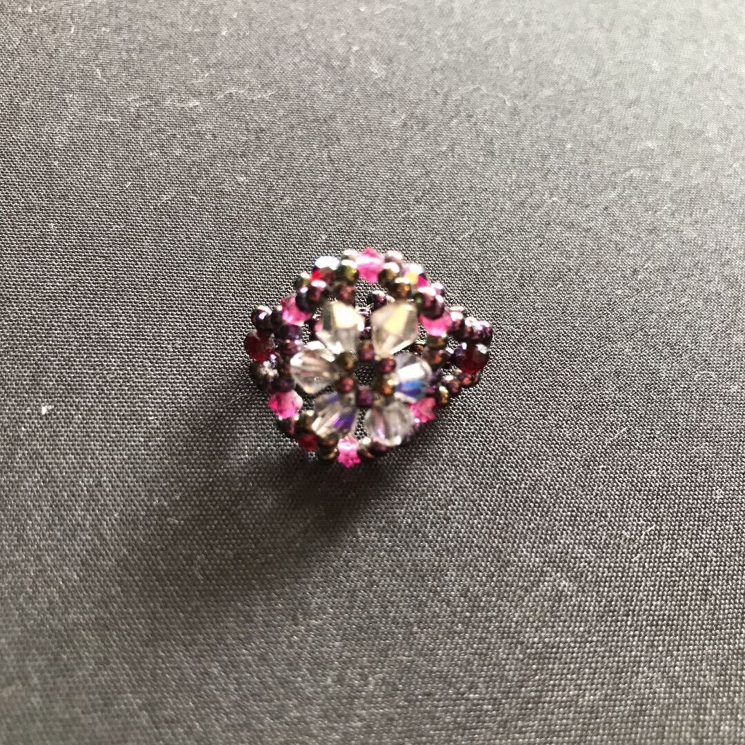 中古 アクセサリー 指輪 スワロフスキーリング  手作り!拍卖