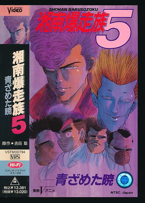 X■VHS★湘南爆走族5 ~青ざめた暁~★キャラクターデザイン・作画監督:西城隆詞・吉田聡★1989年度作品■拍卖