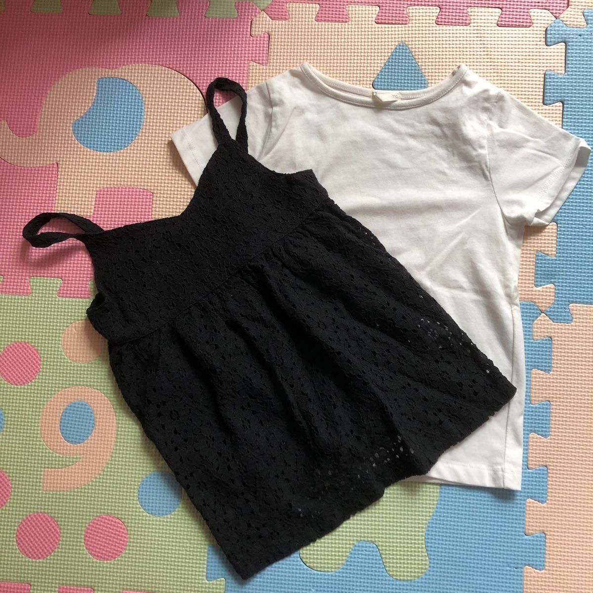 【新品即決】GU ジーユー 女の子用半袖Tシャツとキャミソール2点セット110cm拍卖