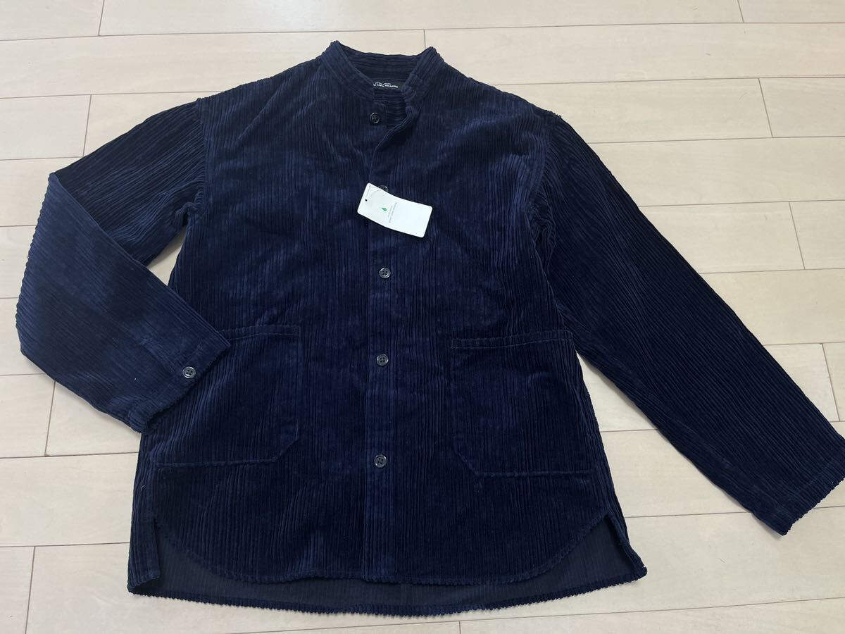 ◆新品タグ付き◆ユナイテッドアローズ ノーカラーコーデュロイカバーオール シャツジャケット ネイビー Sサイズ拍卖