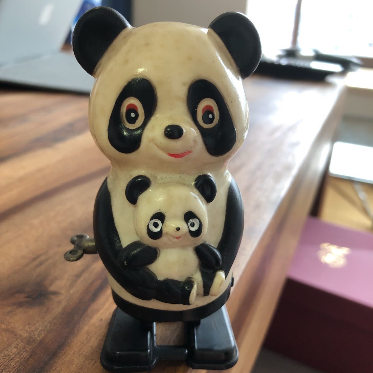 昭和レトロ パンダの親子 ゼンマイ ブリキ製 時代物拍卖