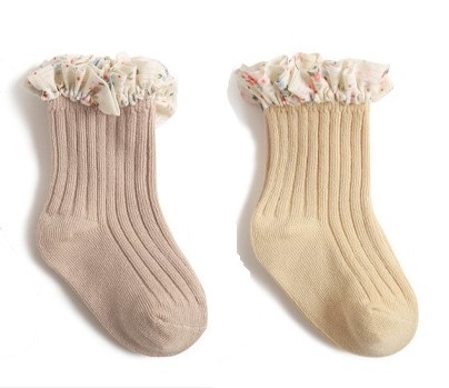 未使用 ベビーソックス 赤ちゃん用 靴下 約11cm 2足セット ベージュ ブラウン ベビー用品 子ども用靴下 MO04拍卖
