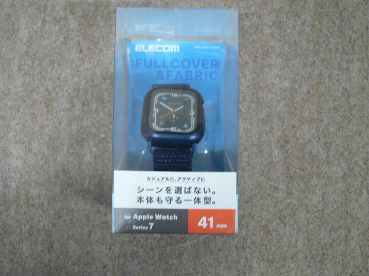 【未使用】ELECOM Apple Watch 41mm用フルカバーケース ファブリックバンド一体型 AW-21BBCFBNV拍卖