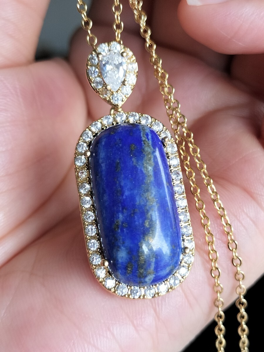 ラピスラズリ 天然石 天藍石  ラズライト  ペンダント ネックレス拍卖