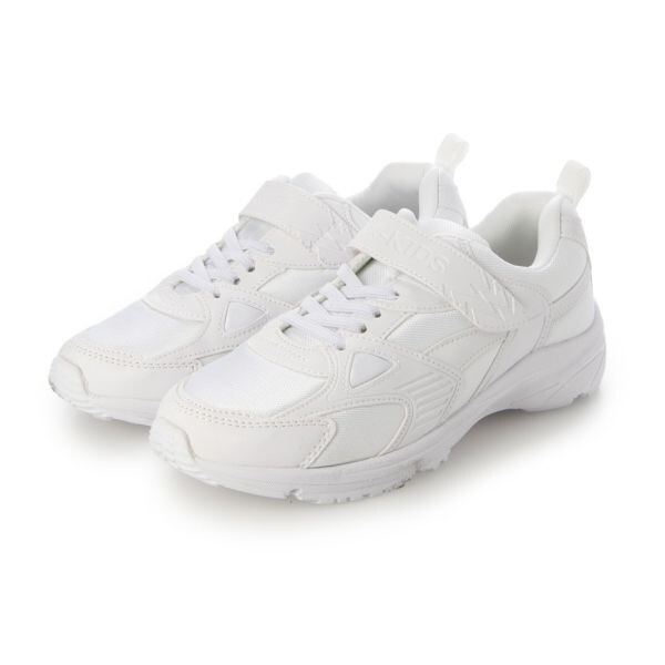 新品 キッズ スニーカー 白 ホワイト 23.5cm 運動靴 男の子 女の子 テフロン撥水加工 抗菌 防臭 防滑底 軽量 xk_24869拍卖