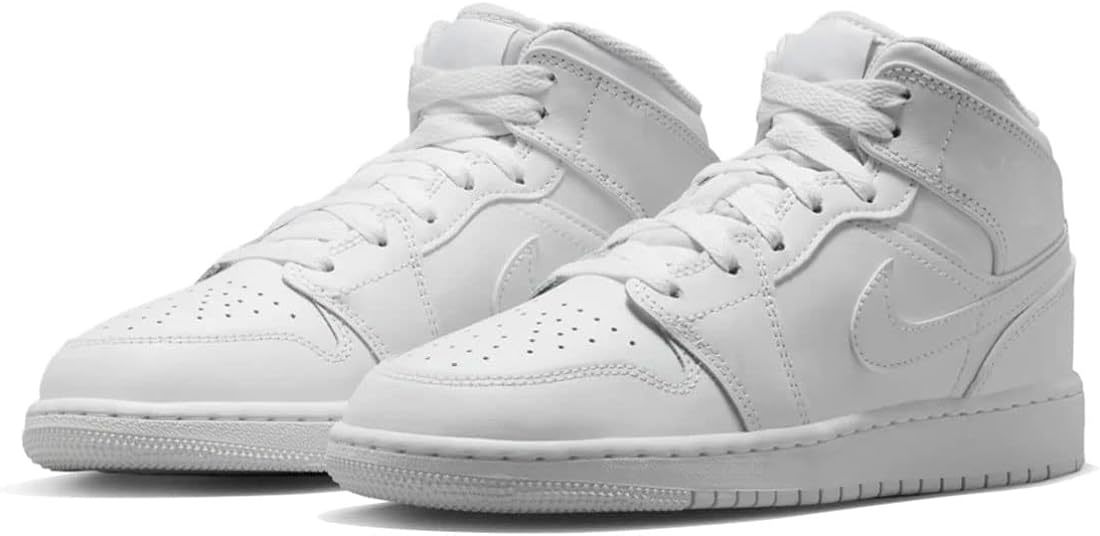 送料無料 23.5cm●ナイキ NIKE AIR JORDAN 1 MID GS エア ジョーダン 1 ミッド 554725-136 ホワイト 白 AJ 拍卖