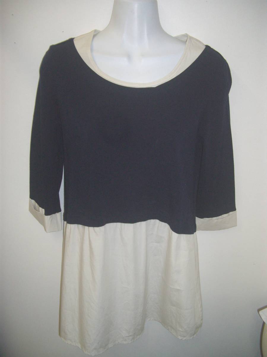 TOUT FAIT(トゥータフェ/セラピ/日本製)切替/七分袖/チュニック☆サイズM拍卖