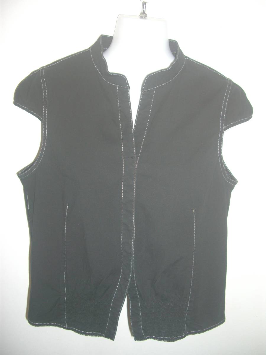 送料無料! Sensounico(センソユニコ/日本製)綿/ポリウレタン/ステッチ/ベスト☆サイズ38拍卖