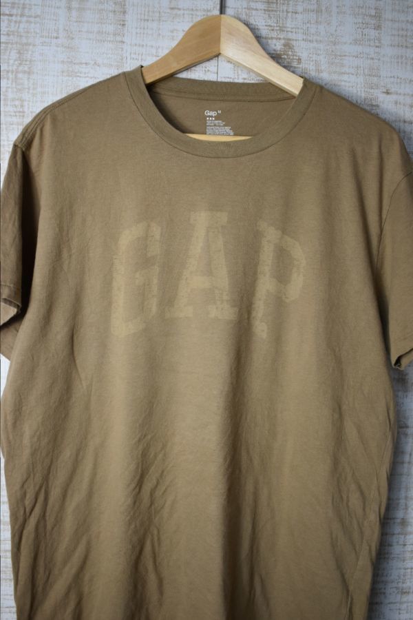☆US古着 GAP ギャップ サファリ アースカラー ロゴ プリント Tシャツ【M】コットン ◆9267◆拍卖