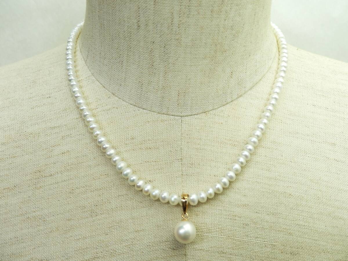 K18 パール・真珠 ペンダントネックレス 約11.5g 現状品 売り切り拍卖