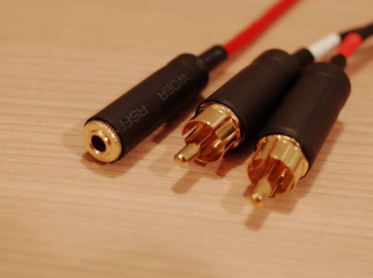 ★ 即決 BELDEN 88760 RCAオス-ステレオミニプラグメス 3.5mm 変換ケーブル 5m Yケーブル 金メッキ NYS352AG NYS240BG ★拍卖