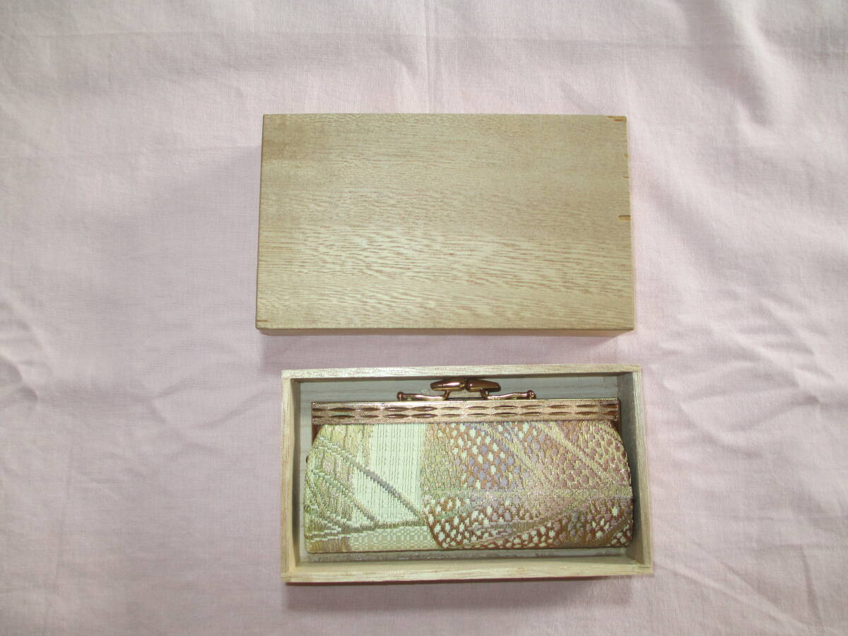 織物 がま口財布 小銭入れ 木箱 未使用品拍卖