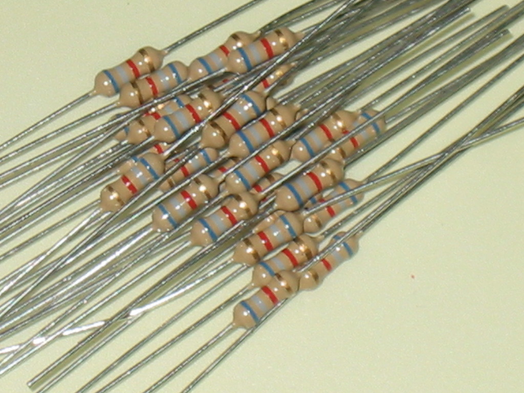 カーボン抵抗 1/4w 6.8kΩ 【1セット30本】拍卖