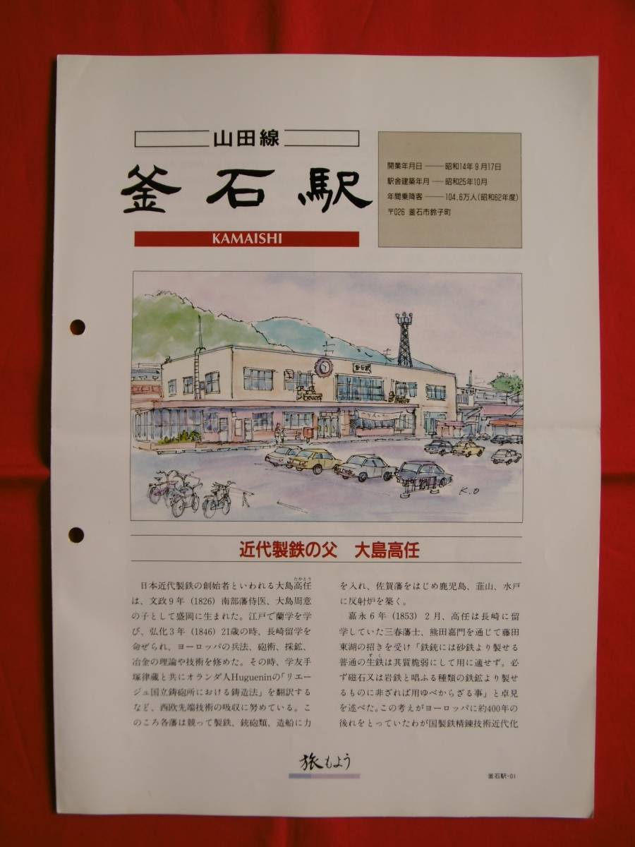 旅もよう JR東日本 山田線 釜石駅 平成初期拍卖