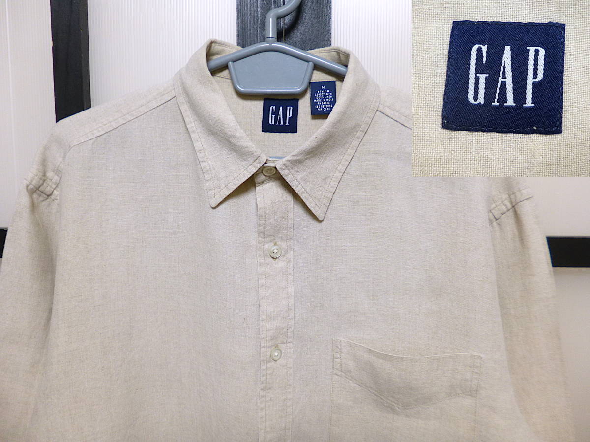 90s ギャップ 麻100% シャツ / 90年代 GAP リネン拍卖